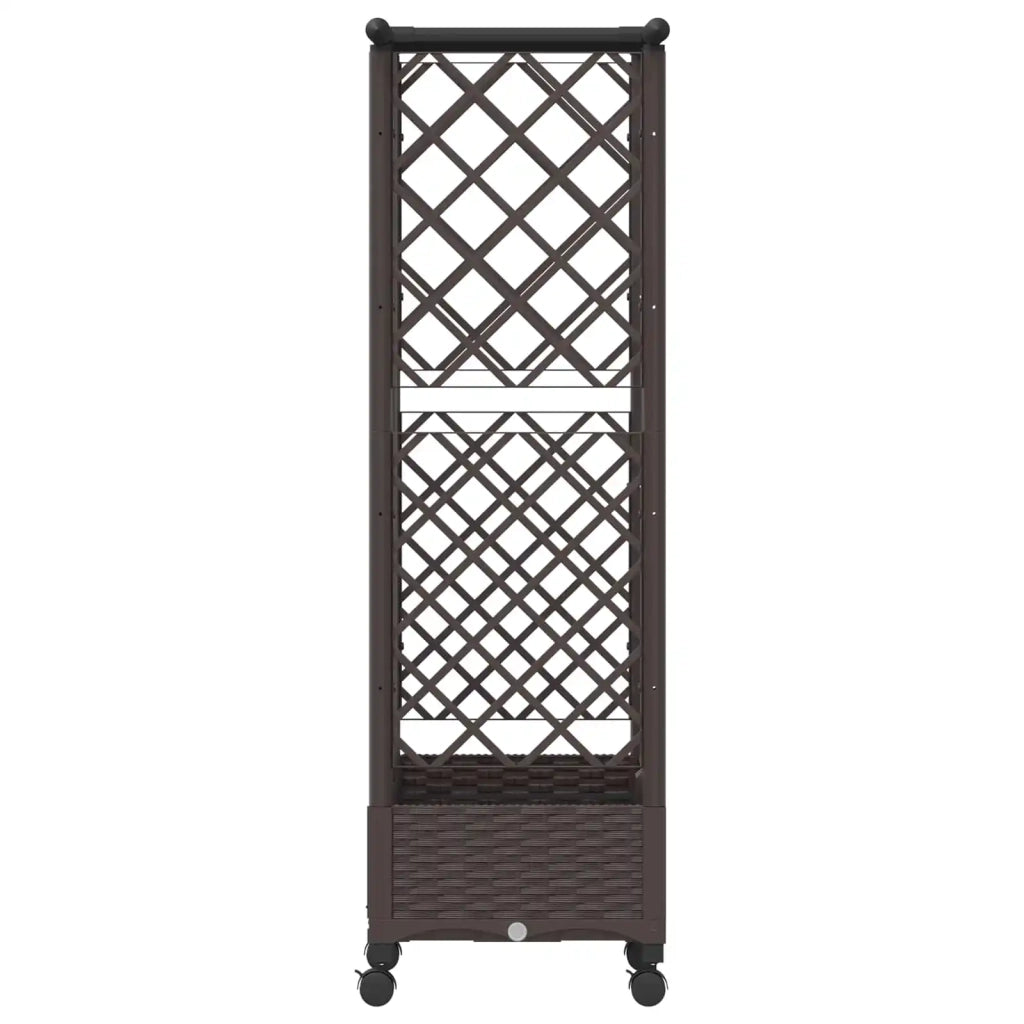 Letto Rialzato con Griglia e Tetto Marrone 124 x 40 x 127 cm PP 3423033