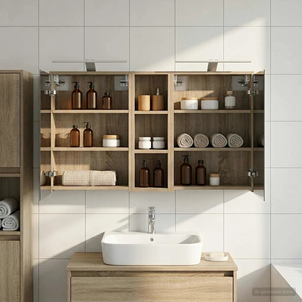 Set di Armadi da Bagno 3 pcs 106 x 16 x 62,5 cm