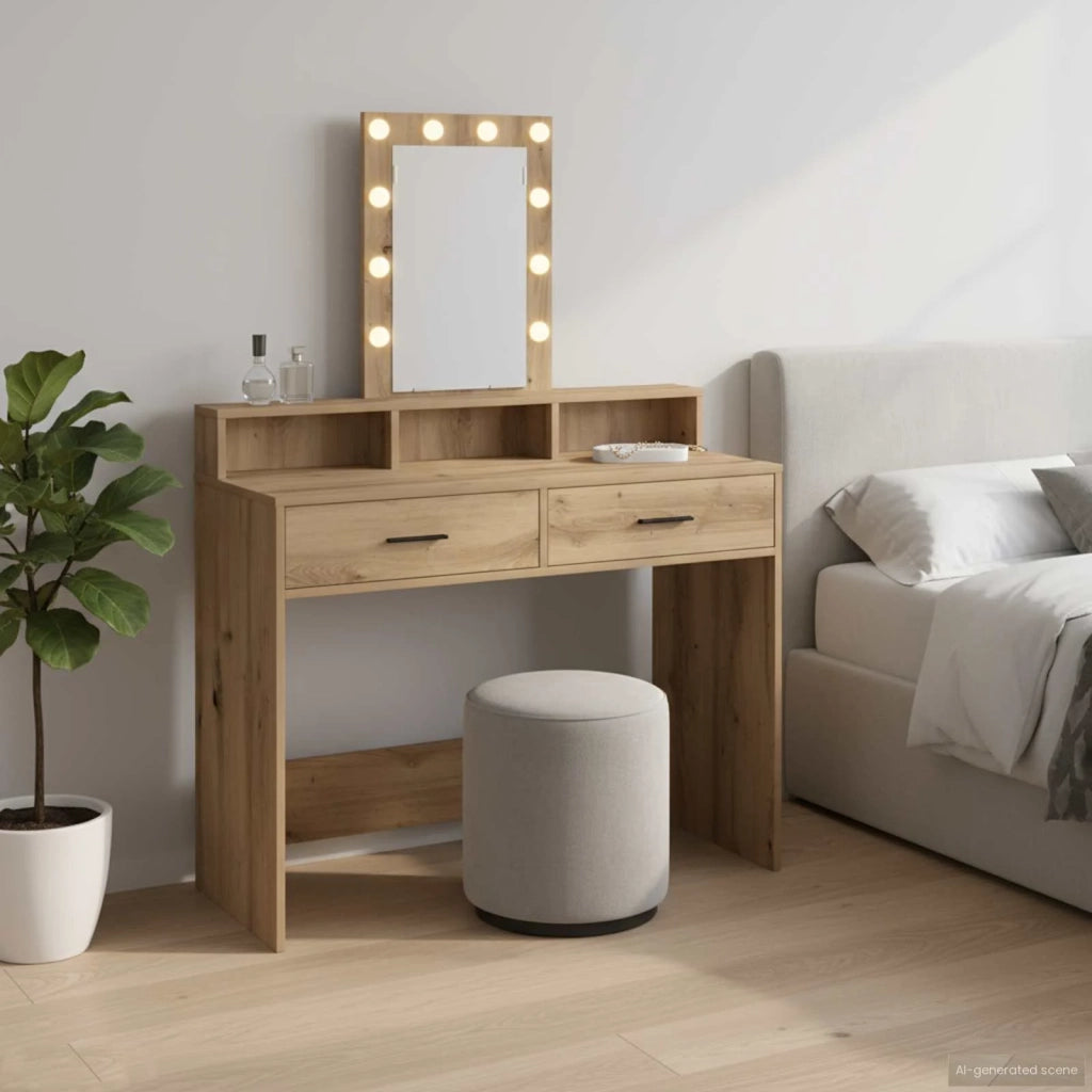 Toeletta | Tavolo da Trucco Marrone 100 x 41 x 140 cm Legno multistrato