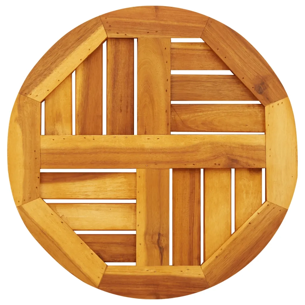 Piano per Tavolo Ã˜40x2 cm Rotondo in Legno Massello di Acacia