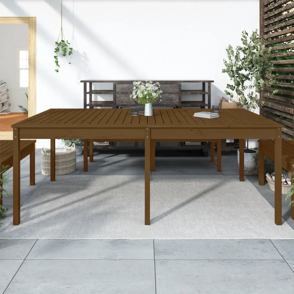 Tavolo da Giardino Ambra 203,5x100x76cm Legno Massello di Pino 823986