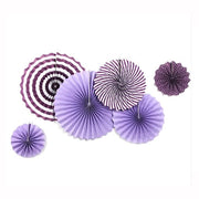 Set di 12 ventilatori in carta - Decorazione per feste - Blu - Decorazione per compleanni e matrimoni - Slinghi in carta per eventi