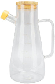 Contenitore per oli 900ml - Dispenser in vetro - Resistenze ai detergenti - Pourer per liquidi - Design chiaro - Teiera e contenitore per oli