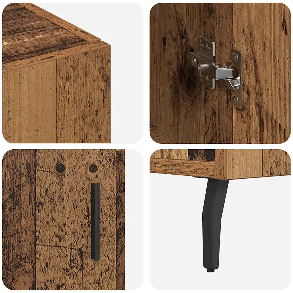 Credenza-Buffet-Armadio da cucina Legno vecchio 90 x 34 x 80 cm Legno multistrato 969966