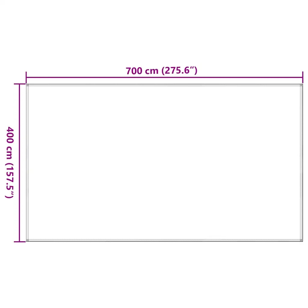 Tappeto da Tenda Antracite e Bianco 400x700 cm HDPE 310834