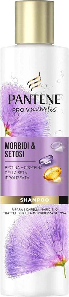 PANTENE SHAMPOO MIRACLES MORBIDI & SETOSI CON BIOTINA + PROTEINA DELLA SETA IDROLIZZATA 225 ML