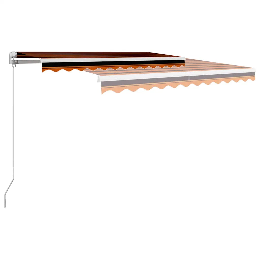 Tenda da Sole | Tenda parasole Retrattile Manuale 350x250 cm Arancione e Marrone