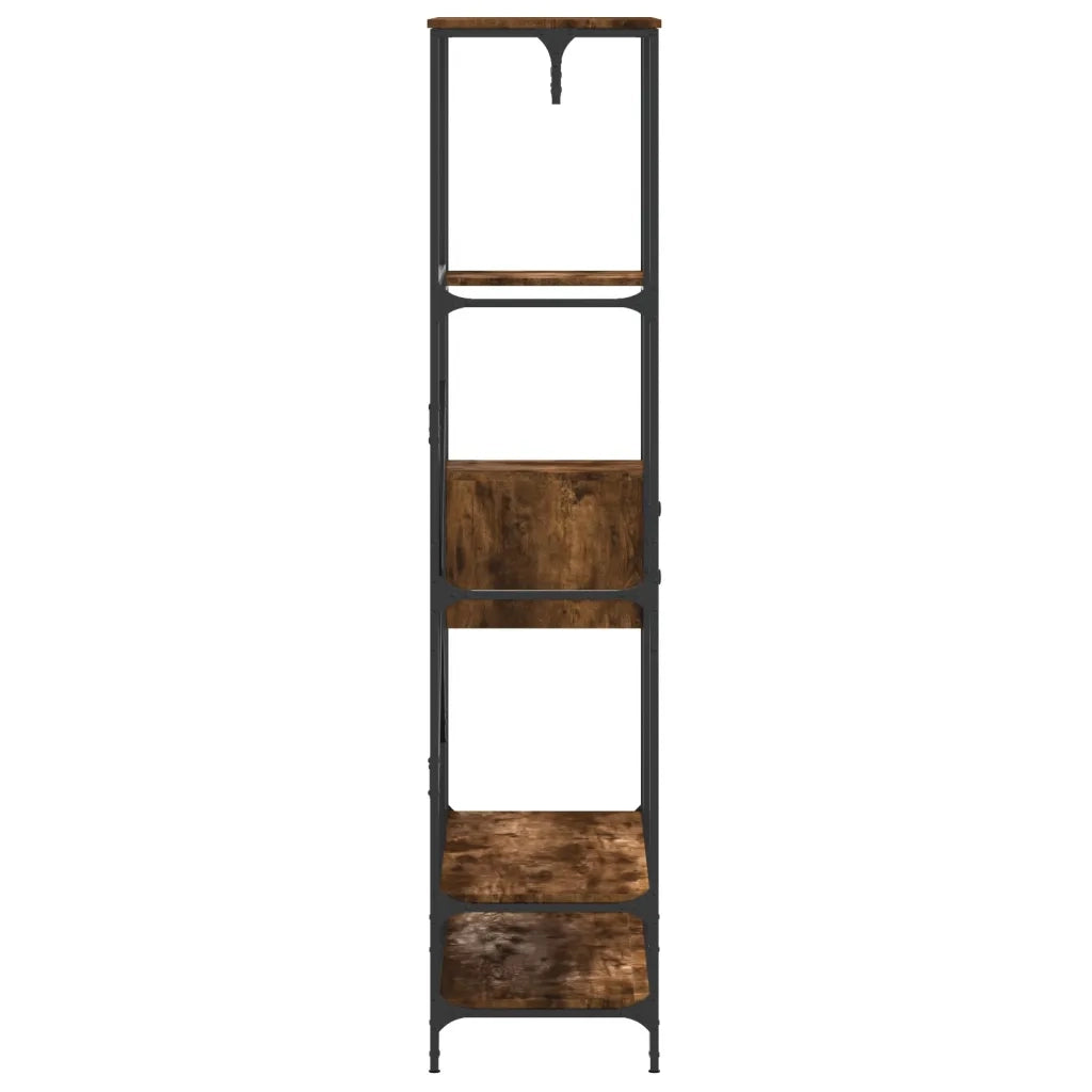 Appendiabiti con Scaffali Rovere Fumo in Legno Multistrato 847861