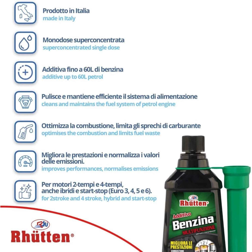 Rhutten Additivo Benzina Moto 2T 4T 150 ml