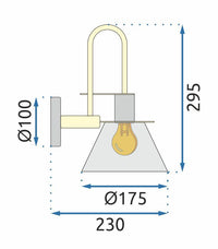 Lampada Da Parete APP1602-1W Black