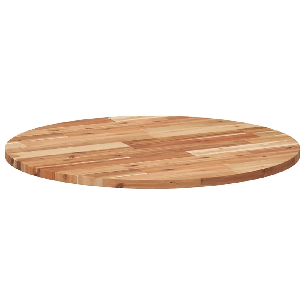 Piano Tavolo Rotondo Ø70x2 cm in Legno Massello di Acacia 4008697