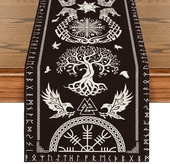 Helm da Raaf in Stile Viking, Decorazione da Tavola per Feste, 40x240 cm