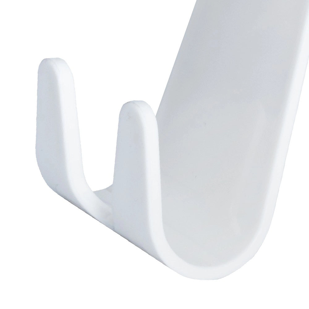 Appendiabito color bianco con doppio gancio, per scaldasalviette