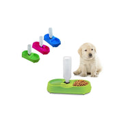 Trade Shop - Dispenser Acqua E Cibo Distributore Per Cane Gatto Ciotola Acqua Cibo Cani Gatti -