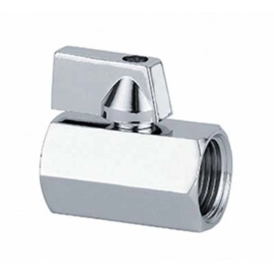 VALVOLA MINI A SFERA X SCALDACQUA WORKIT - OTTONE CROMATO 3/8FF- 5 pezzi