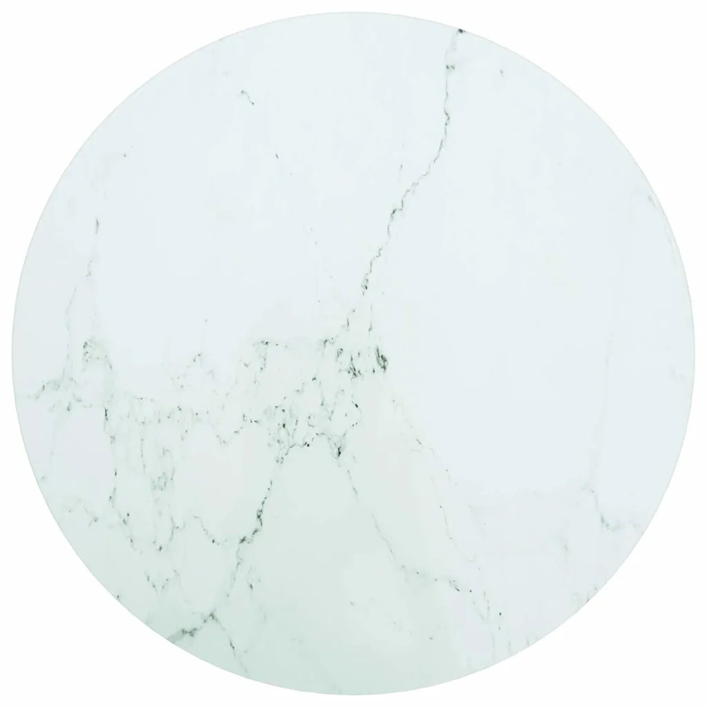 Piano per Tavolo Bianco Ã˜50x0,8 cm Vetro Temperato Design Marmocod mxl 102653