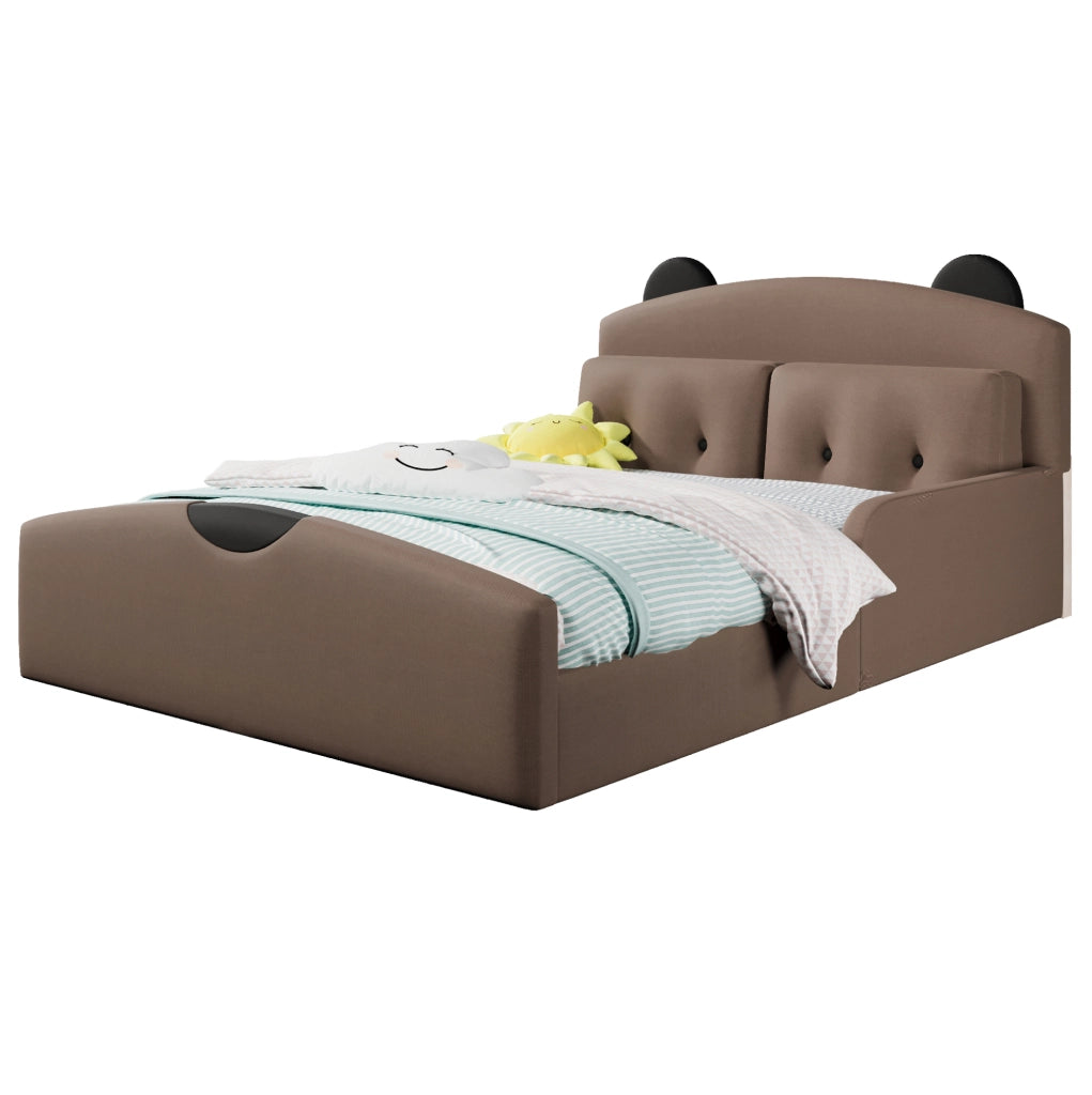 Letto imbottito 140x200 cm con testiera a orsetto