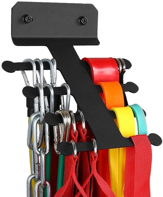 Rack per articoli da allenamento, rack per cinture di resistenza, rack per barre elastiche, adatto per palestre domestiche e baseball.