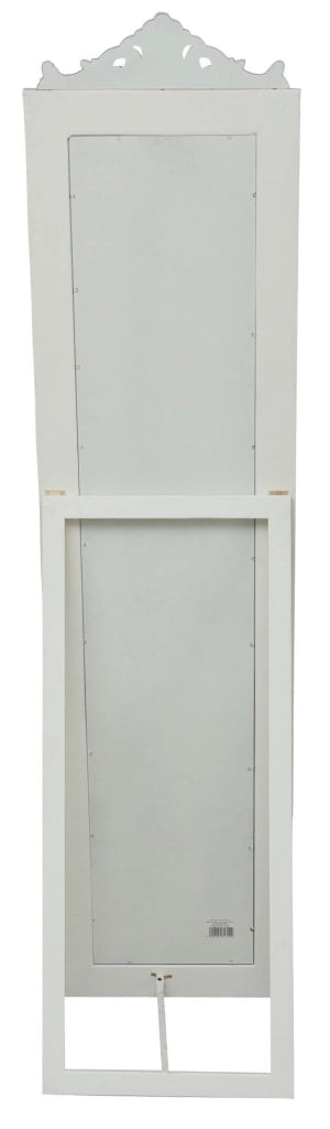 Biscottini Specchiera da terra finitura bianco anticato L43xPR3,5xH178 struttura legno.