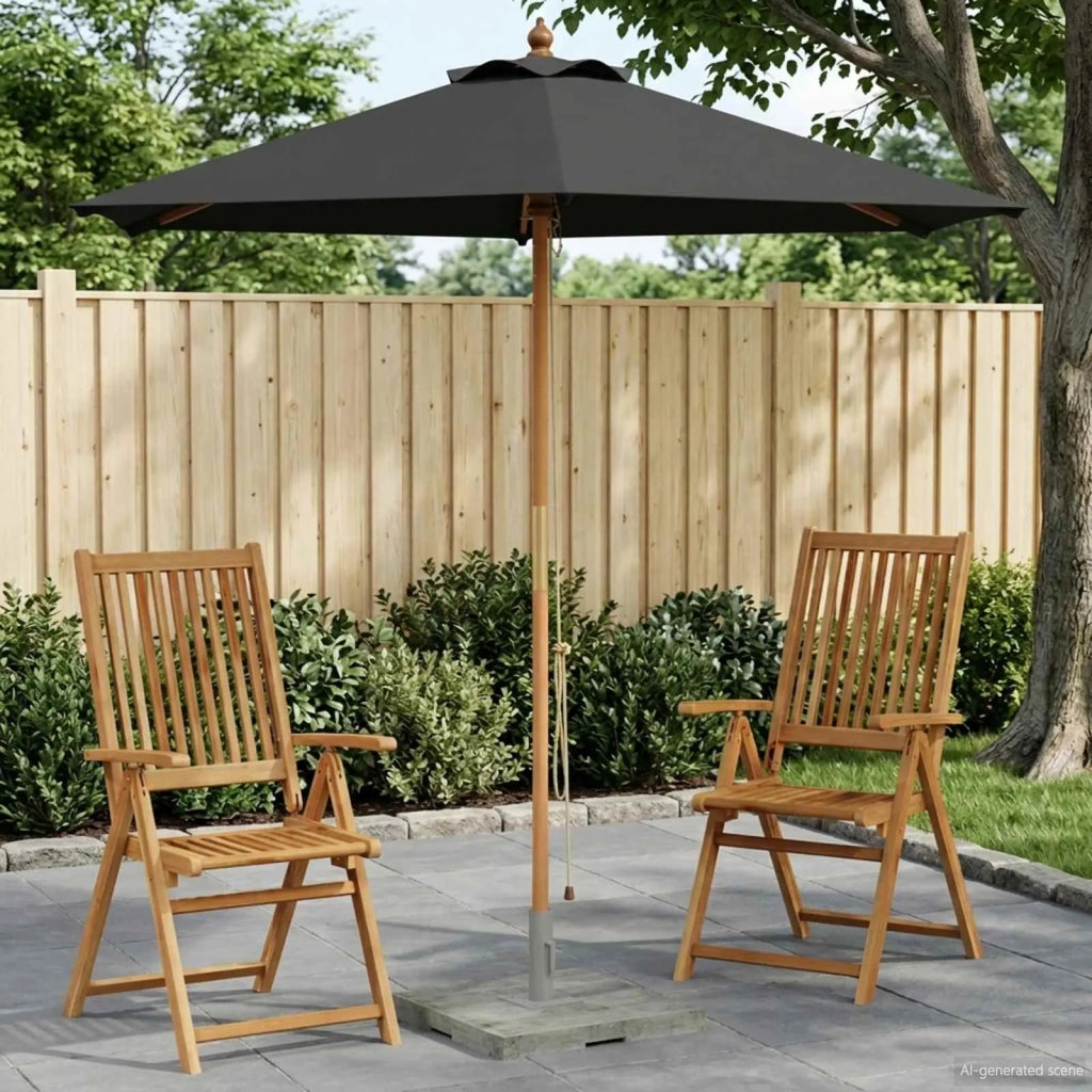 Ombrello da giardino Ø 210 x 237 cm Legno di Eucalipto Massello 42041407