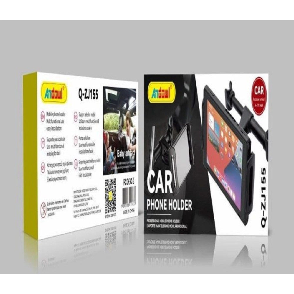 Trade Shop - Portacellulare Tablet Supporto Per Poggiatesta Auto Con Ganci Regolabili Q-zj155 -