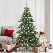 Albero di Natale Artificiale con Rami Pieghevoli Verde 180 cm