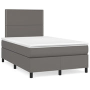 Giroletto Molle con Materasso e LED Grigio 120x190cm Similpelle 3270291