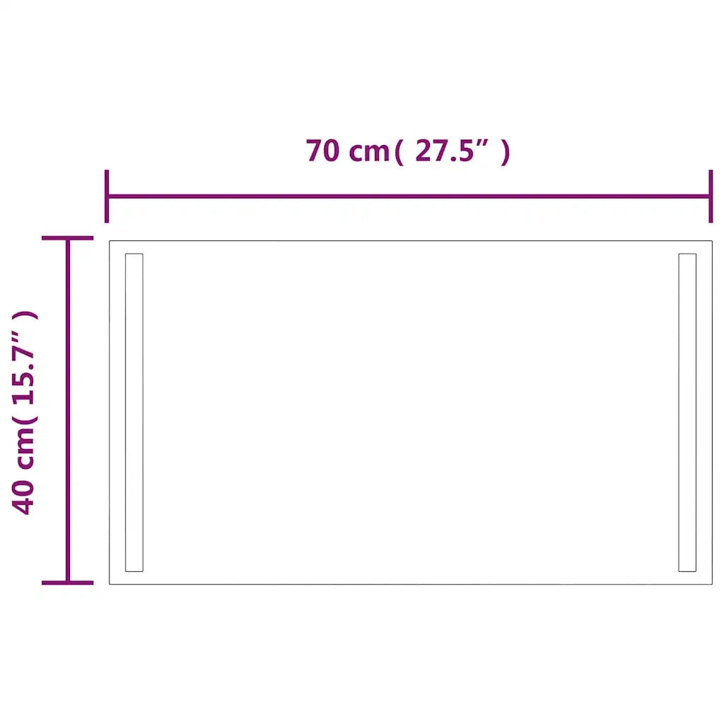 Specchio da Bagno con Luci LED-Specchio per Bagno 70x40 cm 810281