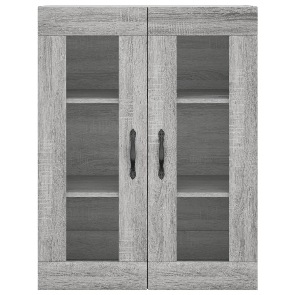 Credenza Grigio Sonoma 69,5x34x180 cm in Legno Multistrato 3198375