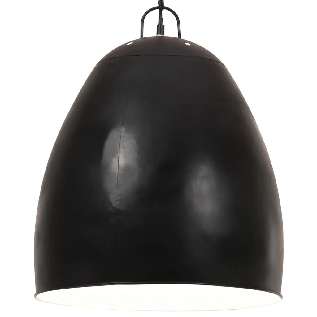 Lampada a Sospensione Industriale 25 W Nera Rotonda 42 cm E27 cod mxl 67443
