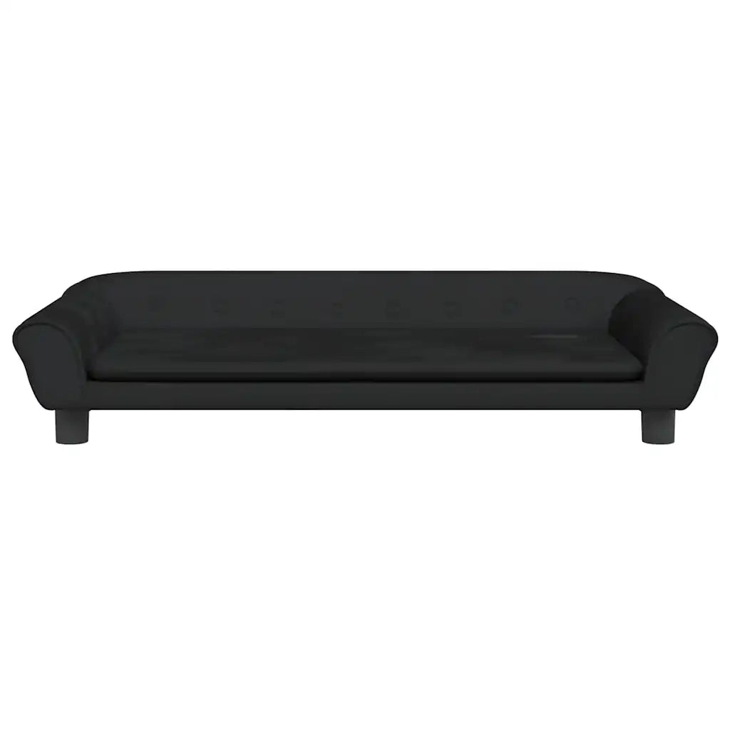 Divano per Bambini-Sofa-Divanetto Nero 100x50x26 cm in Velluto