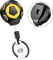 Sleutelhanger Premium con clip, cavo in acciaio inossidabile 80cm, porta tessera e anello per le chiavi - 284g