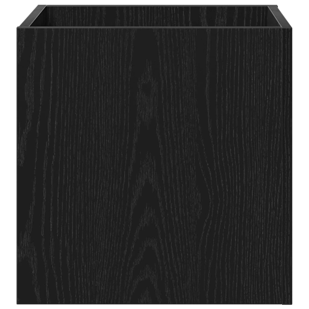 Scatola per vasi Rovere Nero 40 x 40 x 40 cm Legno multistrato CFW3744040