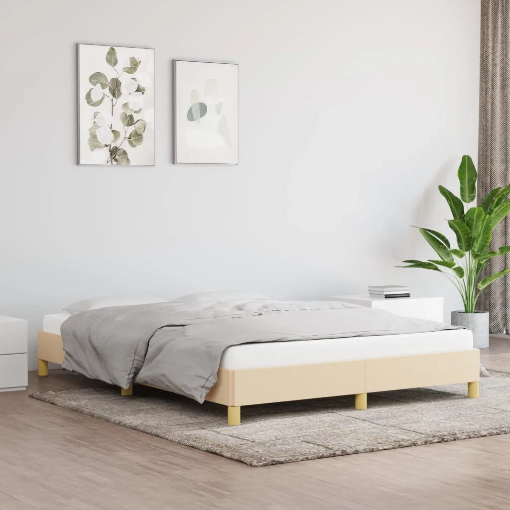 Giroletto senza Materasso Crema 140x200 cm in Tessuto 346823
