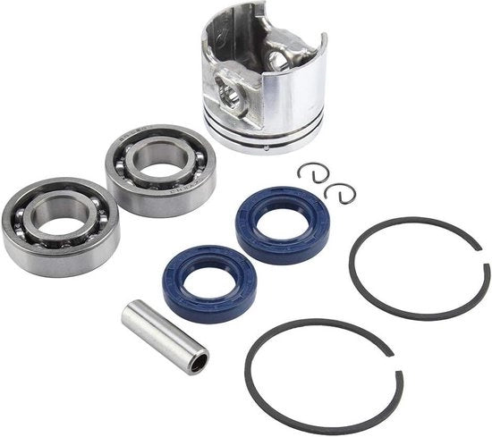 Kit di Cilindro Pistone 37mm - Kit di Boccole di Accoppiamento Olio Seal - Adatto per Stihl 017 MS170.