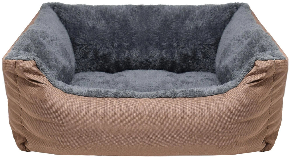 Cuccia per Cani e Gatti Doubleface 62x50x17 cm in Poliestere Love Tortora