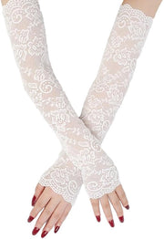 Maniche senza dita in pelle nera - Maniche a punta - Maniche lunghe - Accessorio vintage - Ideale per matrimoni - Protezione elegante per braccio - Accessorio di costume