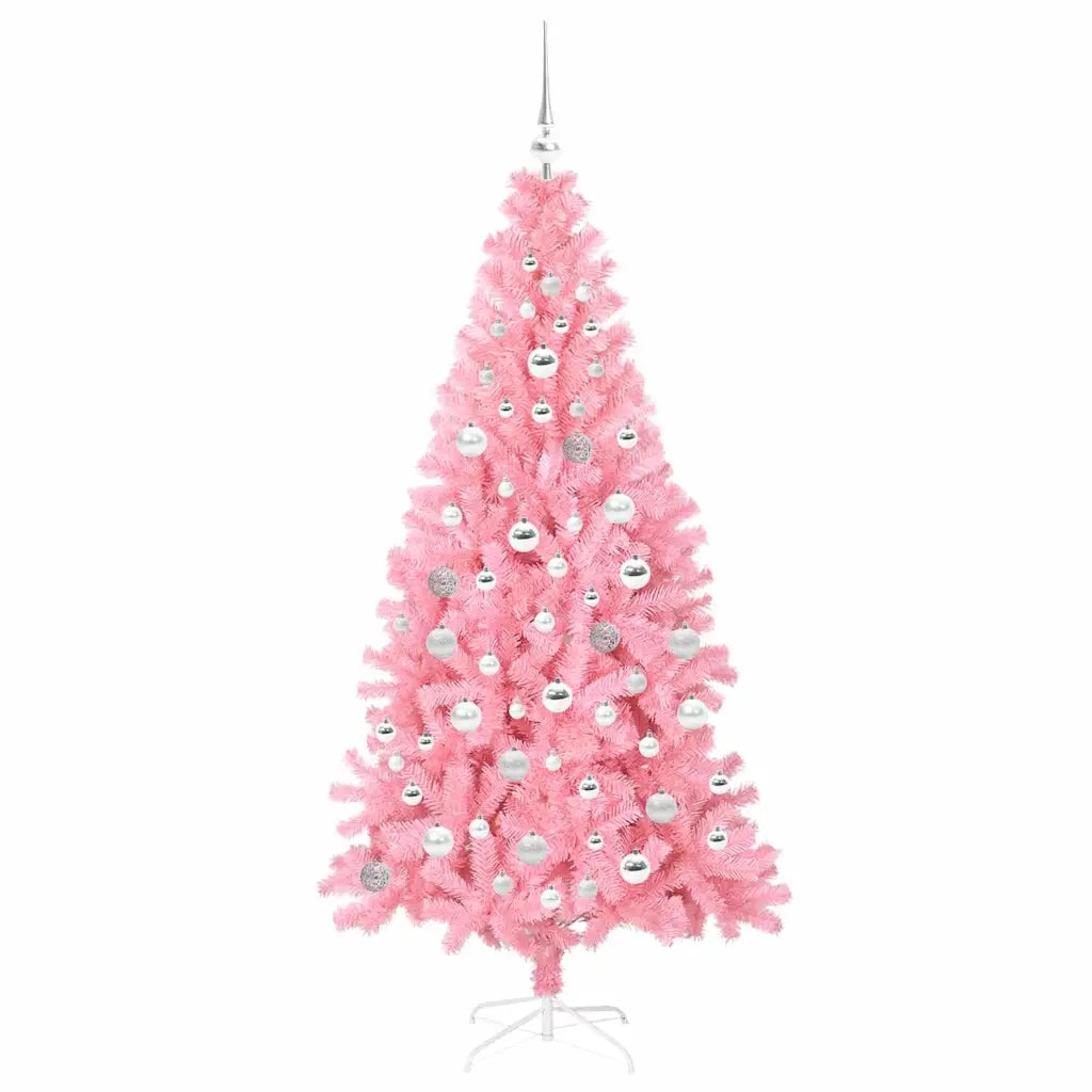 Albero di Natale con 300 LED con supporto Rosa 180 cm PVC 3396434