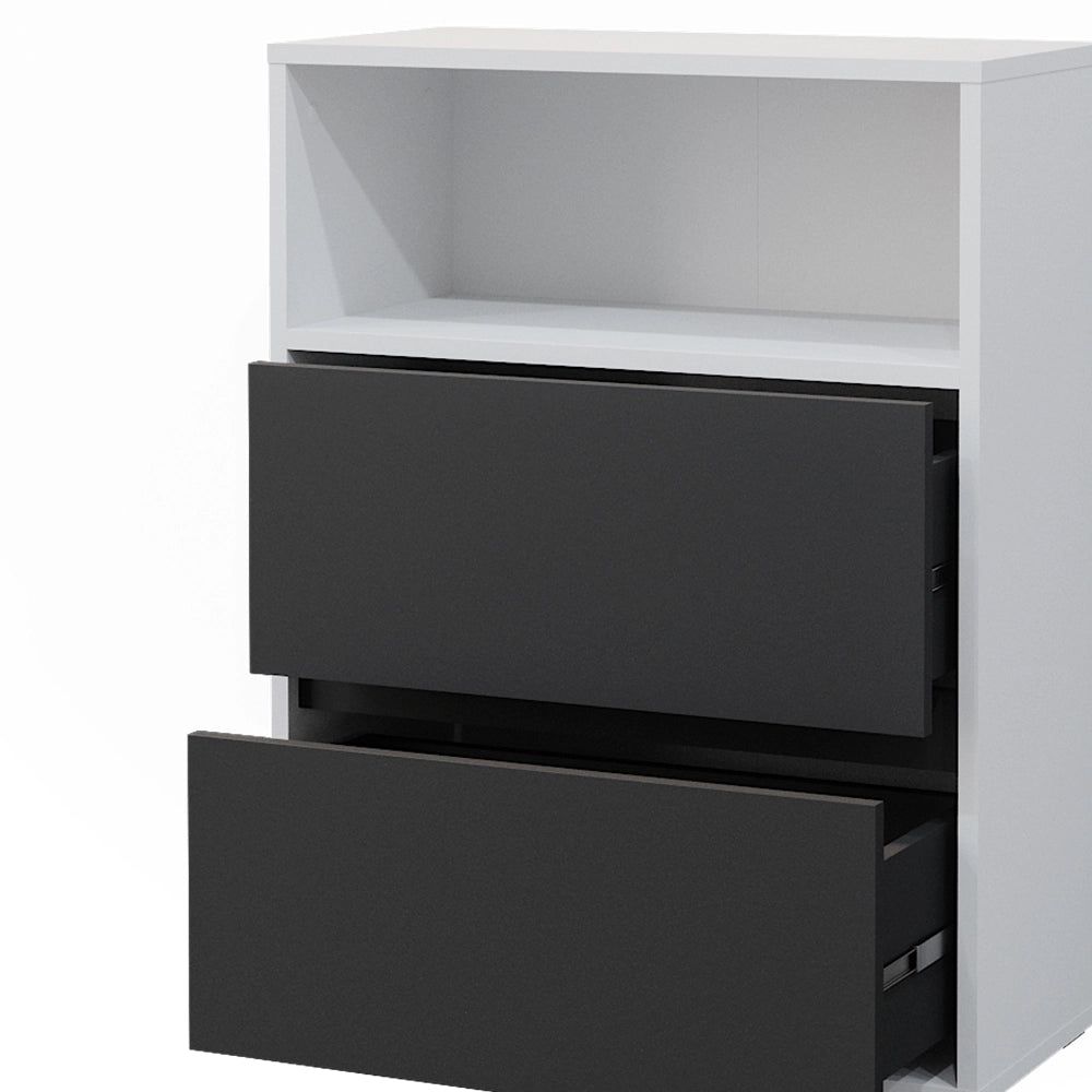 Mobile da bagno Maltin Bianco 60.2 x 78 cm con due ampi cassetti Vicco