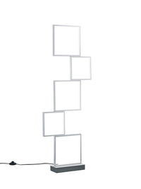 Piantana da Interno a LED in Metallo Alluminio Spazzolato