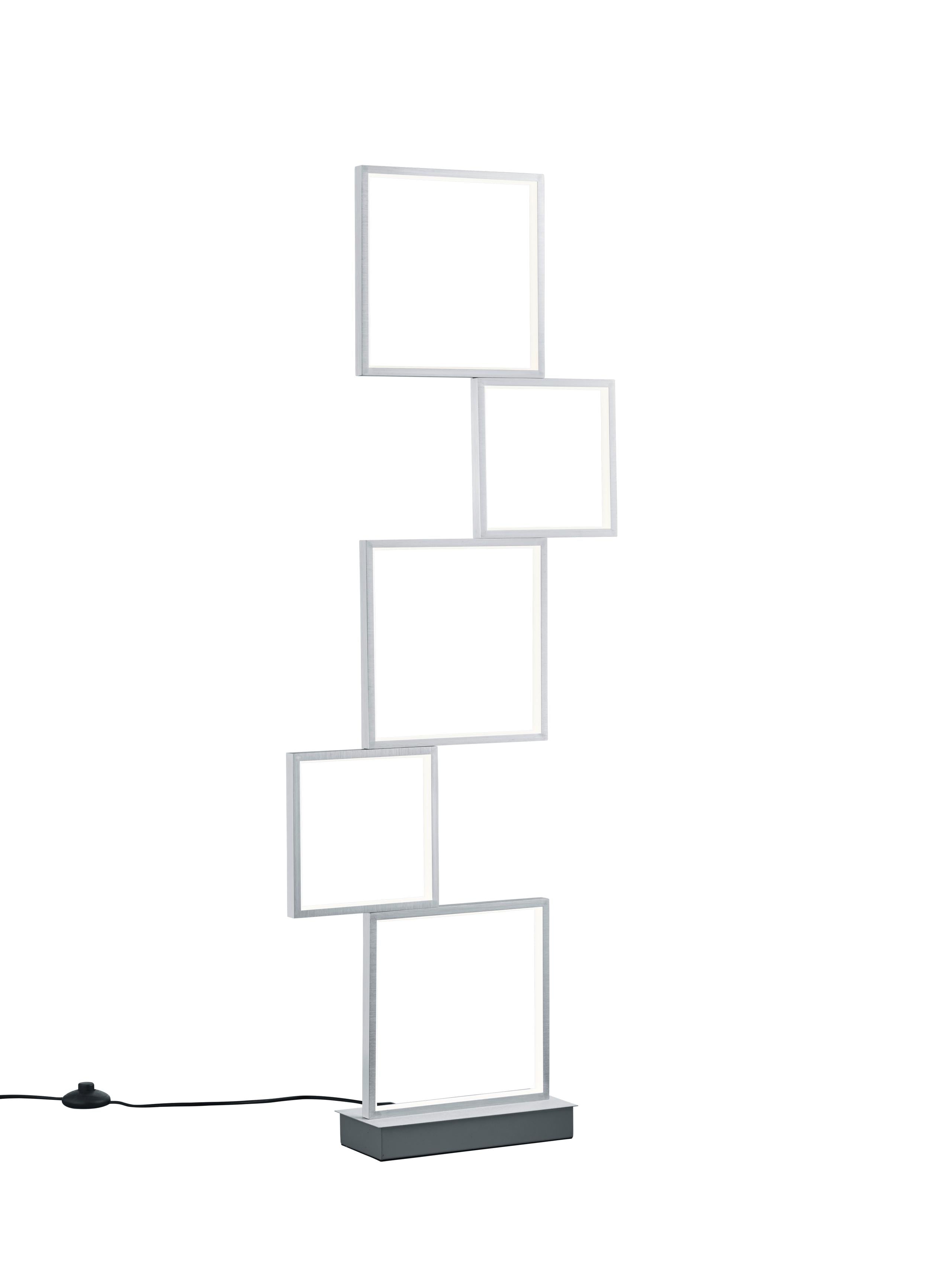 Piantana da Interno a LED in Metallo Alluminio Spazzolato