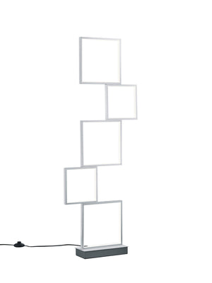 Piantana da Interno a LED in Metallo Alluminio Spazzolato