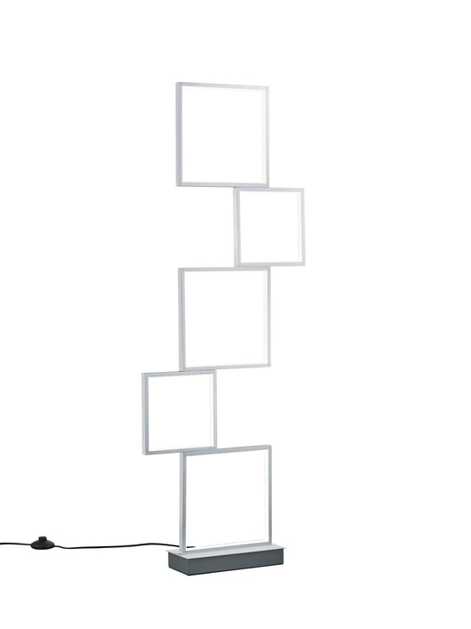 Piantana da Interno a LED in Metallo Alluminio Spazzolato