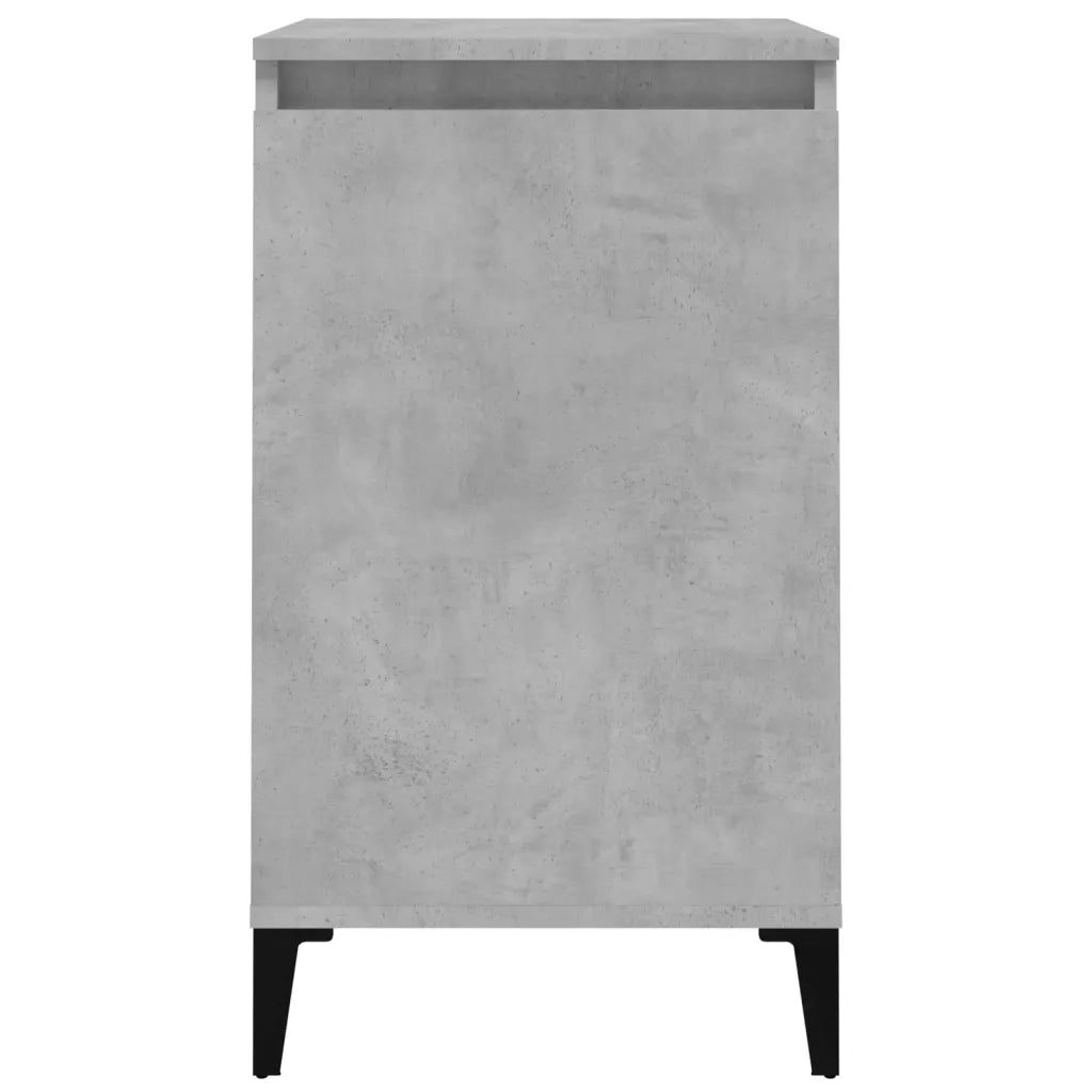 Comodini 2 pz-Set di 2 Tavolino da notte Grigio Cemento 40x35x70 cm in Legno Multistrato 230810