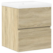 Set Mobili da Bagno | Armadio da bagno 2 pz Rovere Sonoma in Legno Multistrato