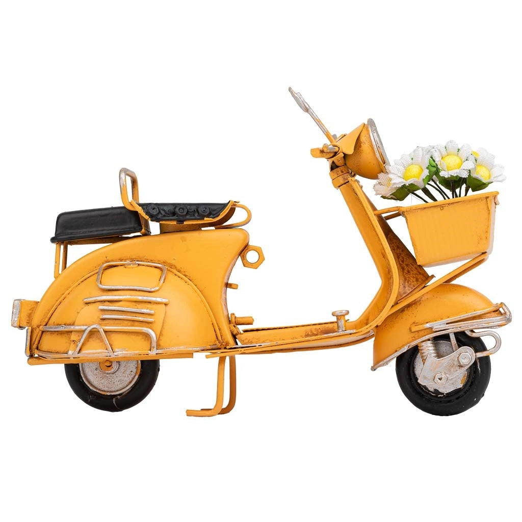 Moto in metallo arancione 17,5x7x11h