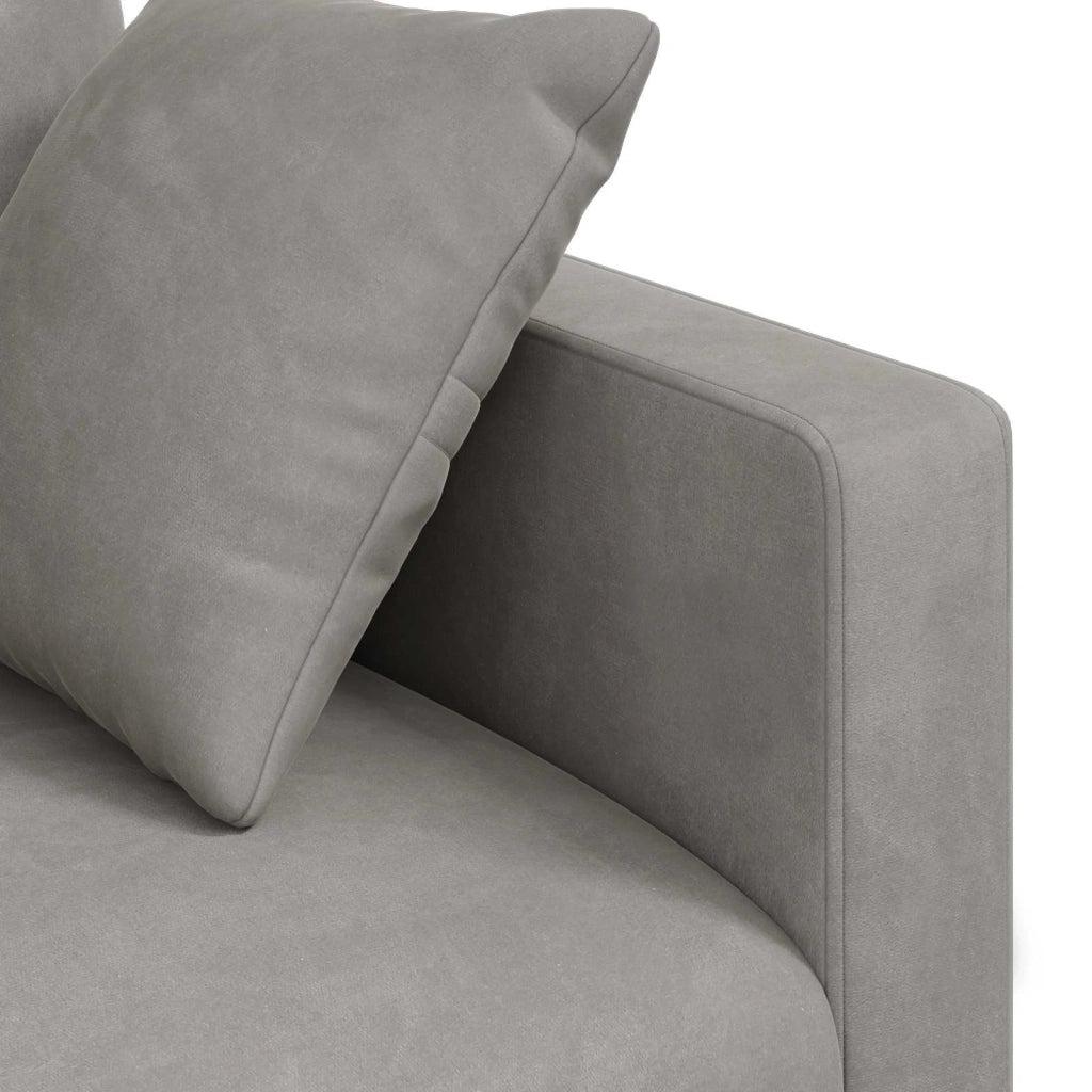 Set di divani 2 pcs Grigio chiaro 228 x 78 x 80 cm Velluto