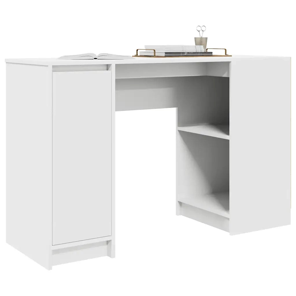 Scrivania Bianca 120x42x76 cm in Legno Multistrato
