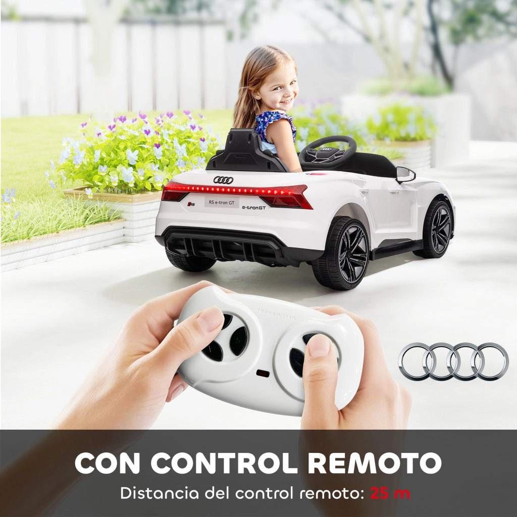 Auto Elettrica Bambini AUDI RS e-tron GT ¨C zephmum ¨C Bianco 103x58x41 cm