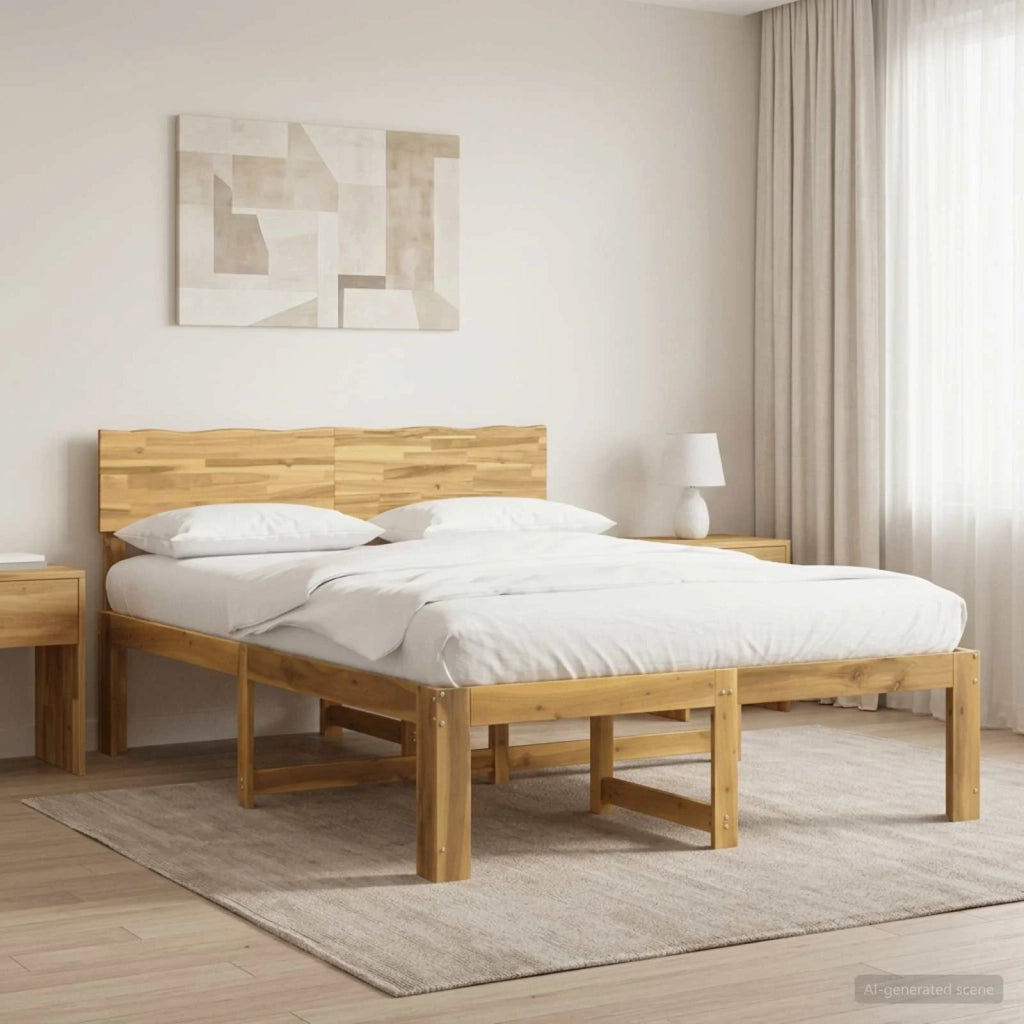 Letto matrimoniale con testiera ROSTOCK Bianco 135 x 190 cm 903364
